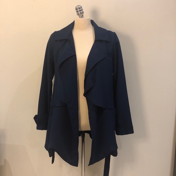 Chiffon Trench Cardigan - Picture 2 of 2